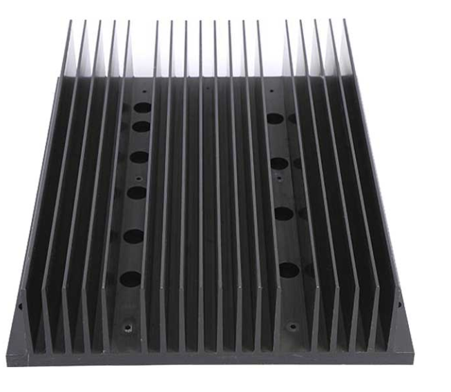 Black Extruded heat sinks 